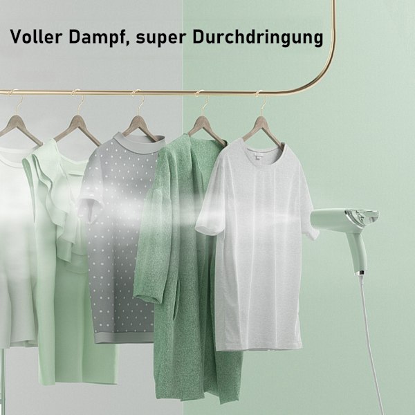 [3-dages forsendelse] Steamer - Foldbar 100 ml synlig vandtank - Hurtig opvarmning - 30 sekunders opvarmningstid - 1000 W - Bærbar steamer - til hjemmet, kontoret, rejser