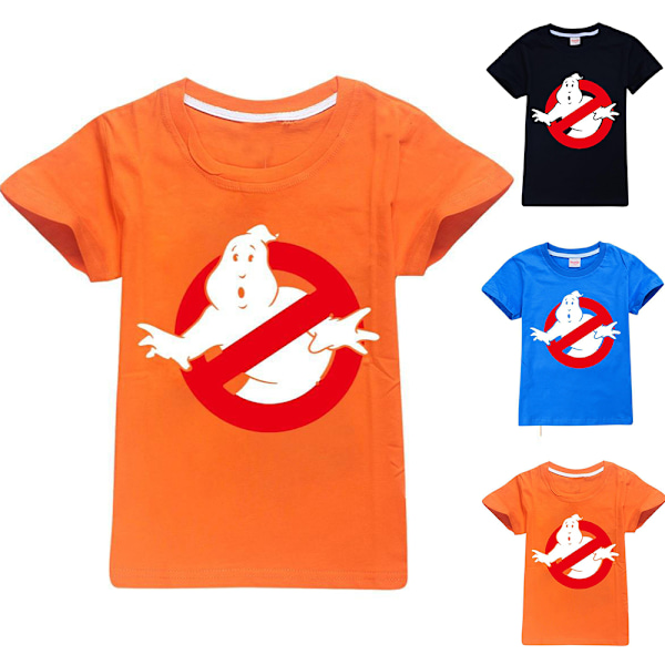 Barn Pojkar Flickor Ghostbusters Tryck T-Shirt Sommar Casual Kortärmad Tee Black 150cm