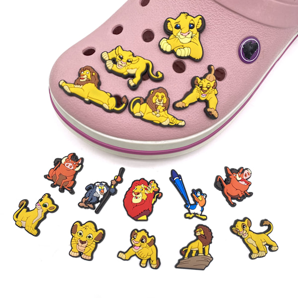 15 stk./sæt Croc Charms Mega Value Bundle Tilfældig blanding Sko Charms Disneys Løvernes Konge 15PCS