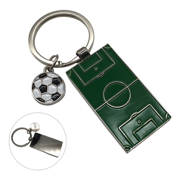 Rolig fotbollsplan nyckelring Nyckelring Fotboll Sport Design