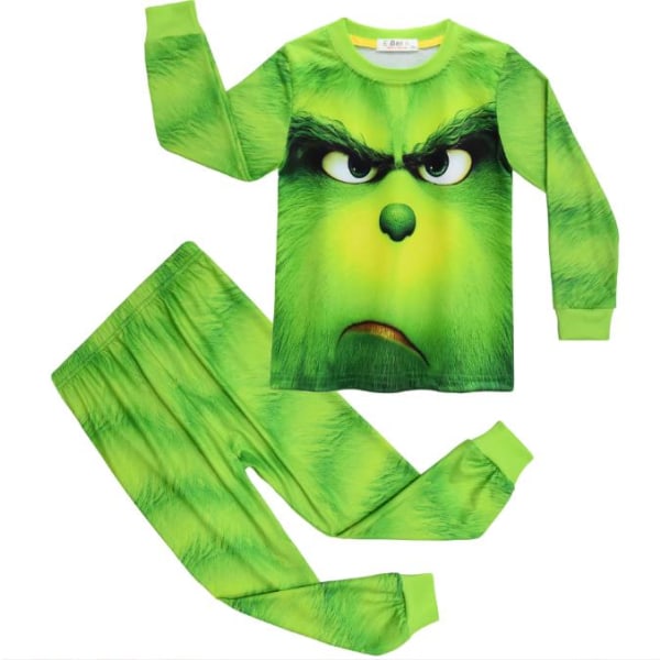 2-delat set 2 småbarnspojkar jul Grinch pyjamas nattkläder B 120cm