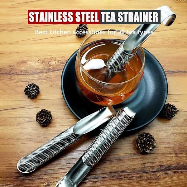 1/2/3 STK. Te-si i rustfrit stål, 2024 Ny te-infuser i rustfrit stål, Maskesi med hængende krog håndtag, Teposer til løs te 1PCS