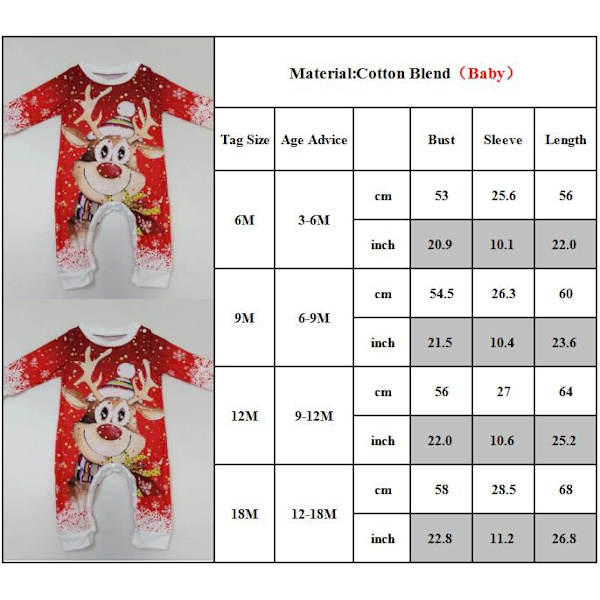 Loungewear Pyjamas Matchande Set För Män Kvinnor Jul Nattkläder Outfits Baby 9M