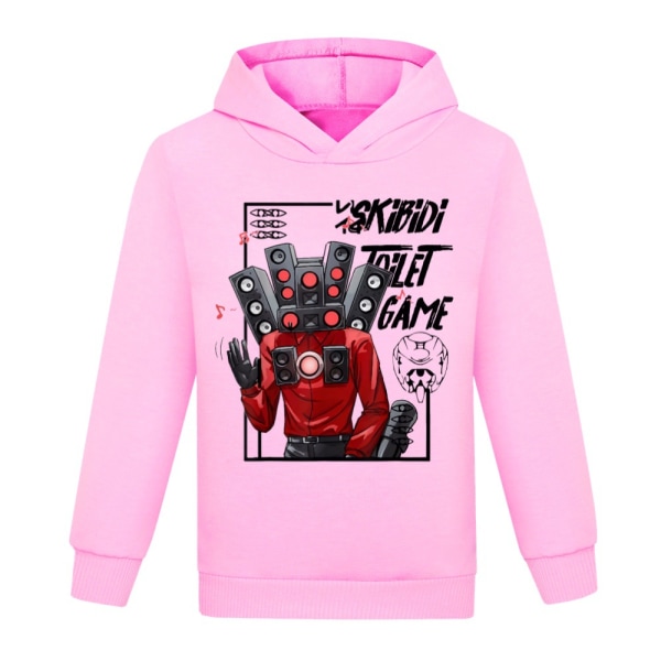 Pojke Flicka Hoodie Mode Höst Vinter Skibidi Toalett Sweatshirt pink 150cm