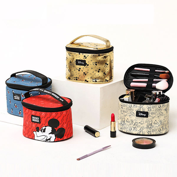 Mickey Mouse Spand Dame Makeup Taske, Rejse Lynlås Taske Bærbar Makeup Opbevaring Taske Toilet Taske Gave til Venner og Fans B