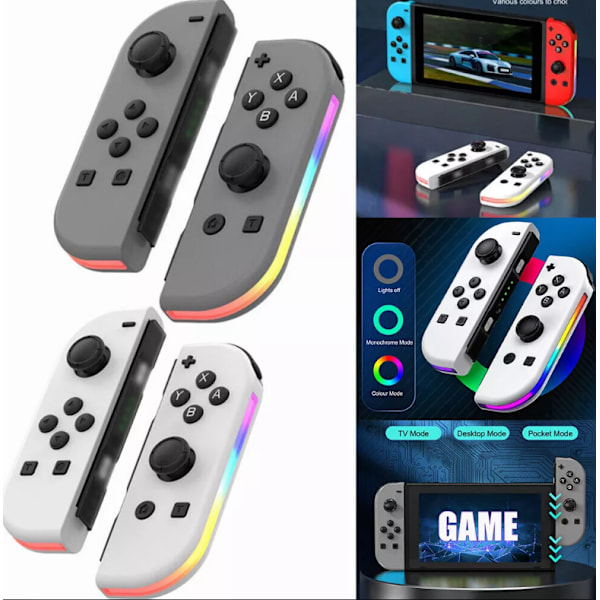 Joypad-kontroll för Nintendo Switch, Trådlös Joypad-ersättning för Switch-kontroll, Vänster och Höger Switch Pikachu