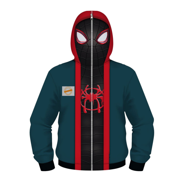 Spiderman Into the Spider Verse Miles Morales Cosplay Kid Hoodie S