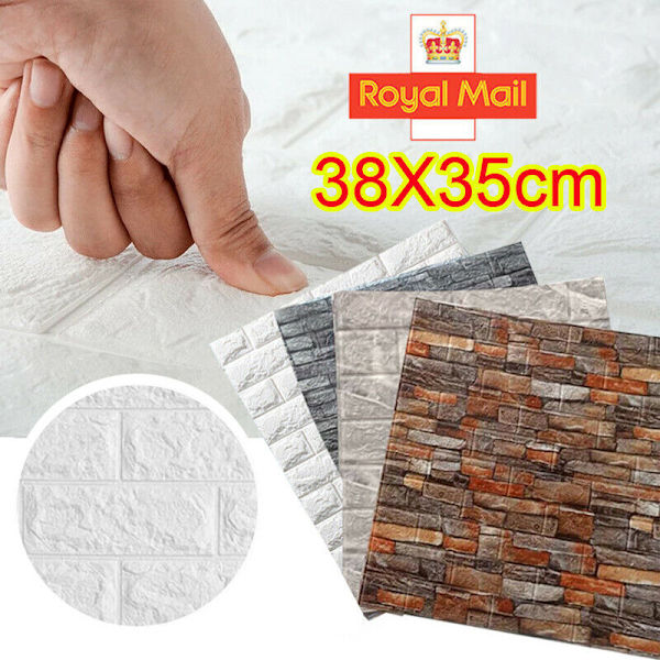 10 KPL Laattaseinätarra Itseliimautuva Tapetti 3D Vaahtomuovilevy red