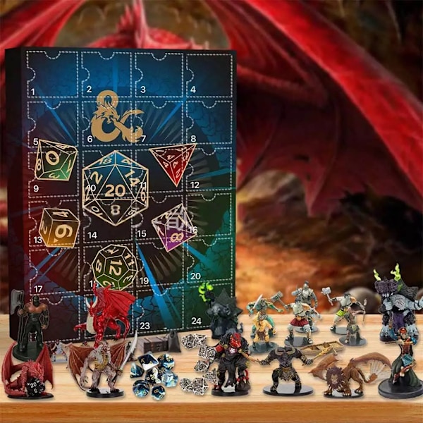 Dungeons Dragons Julekalender 2024 Jul 24 Dages Nedtællingsfigurer Dukke Model Legetøj Blind Box Overraskelsesgave