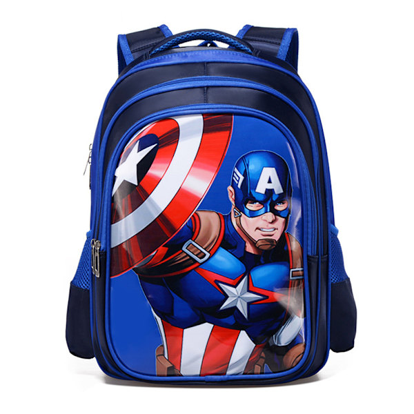 Superhjälte Ryggsäck Skolväska Seriefigur Ryggsäck för Barn Captain America