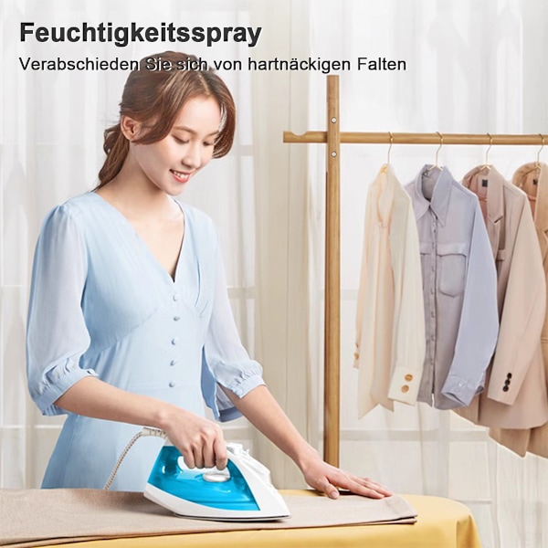 [3-dages forsendelse] Dampstrygejern - Vertikal damp - Keramisk strygesål 1200W - Hurtig opvarmning og effektiv strygning - Seks temperaturindstillinger, Blå Blue