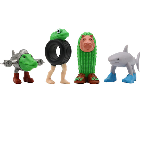 8 st Tung Tung Tung Sahur Action Figur Docka Dekor Leksak Barn Present