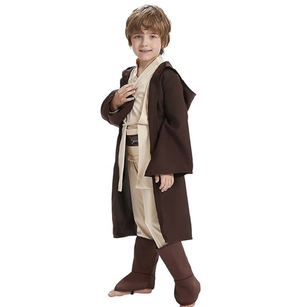 2024 Barn Pojkar Stjärnfest Star Wars Obi Wan Kenobi Jedi Knight Outfit Cosplay Kostym L