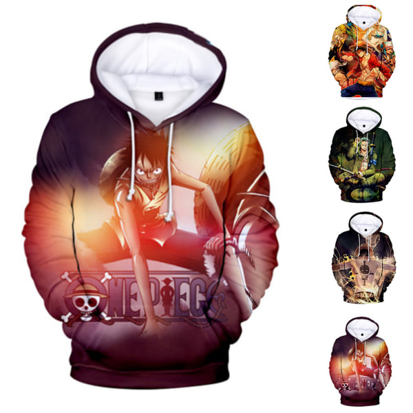 Pojke Flicka 3d Hoodie Mode Höst Vinter Demon Slayer Sweatshirt C 130cm
