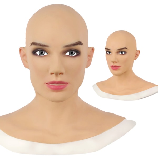 Huvudmask Kvinnor Helansikte Halloween Klä upp Roliga Makeup Rekvisita