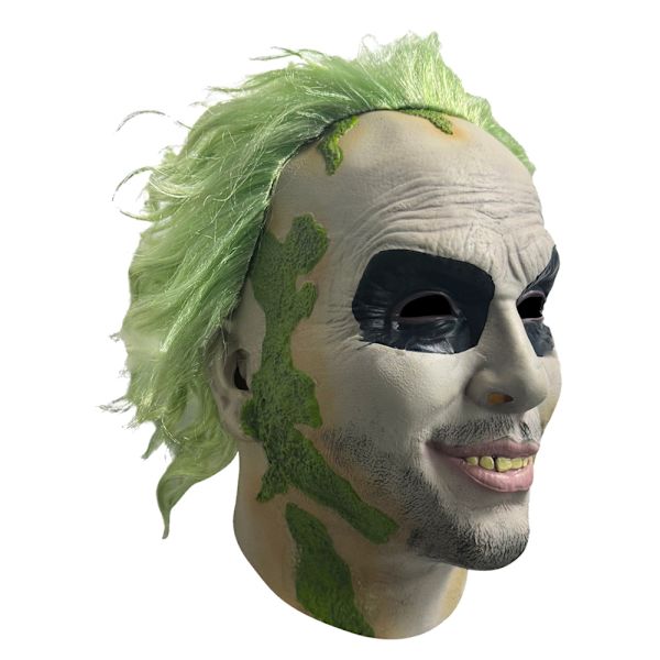 Halloween Beetlejuice Klovninaamio Pelottava Jokeri Kokopään Naamio Cosplay Pukurekvisiitta Hieno Puku Short hair