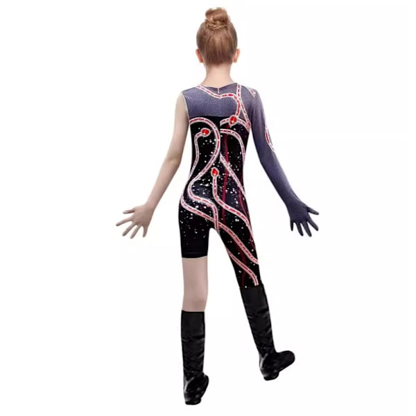 Piger Sparkles Kostume Piger Sparkles Outfit Små Børn Sanger Sparkles Elsker Bodysuit Koncert Outfit Slange Tøj Jumpsuit 140cm