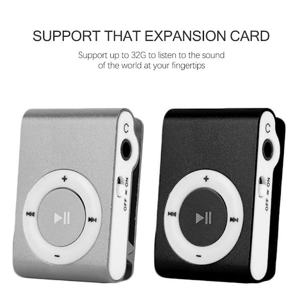 Mini digitaalinen MP3-multimediasoitin LCD-näytöllä, lahjat Black