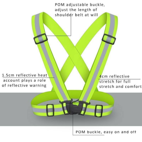 Säkerhetsbälte Hi-Viz fluorescerande reflexväst Yellow