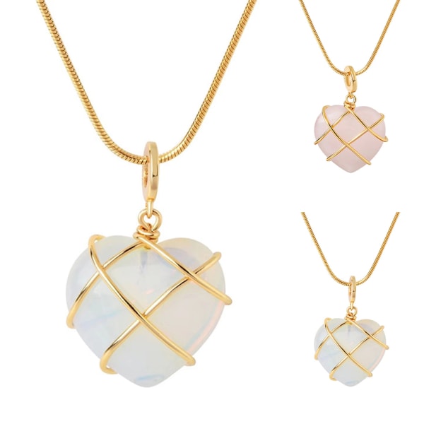 Hjärthänge Halsband Lovely Pink Diamond Castle Necklace #2