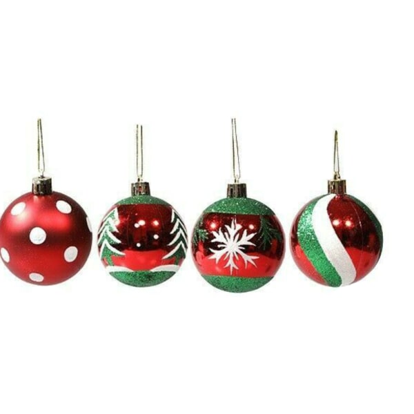 6st Juldekorationer rekvisita Xmas Tree Pendant Ornament D 6PCS