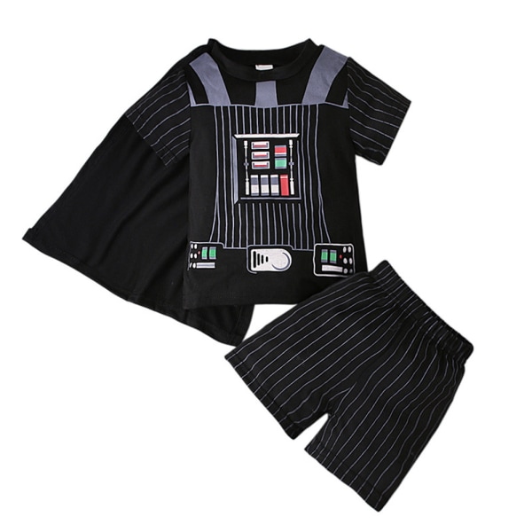 Kids Darth Vader Outfit Set Kortärmad T-shirt Shorts Darth Vader 5-6 Years = EU 110-116