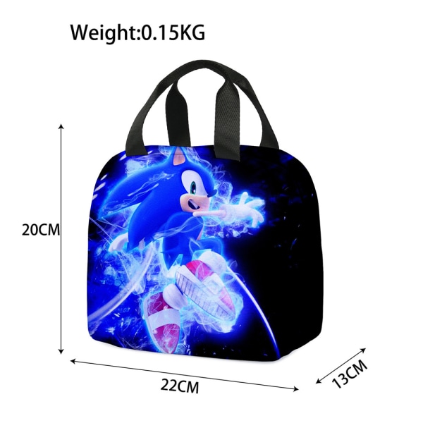 Sonic The Hedgehog Lunchlåda för Barn Isolerad Väska A