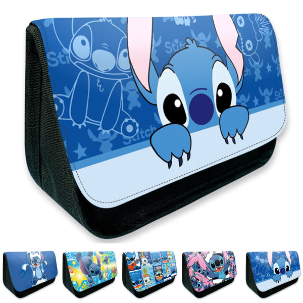 Barn Cartoon Stitch Case Canvas Brevpapper Box Plånbok A