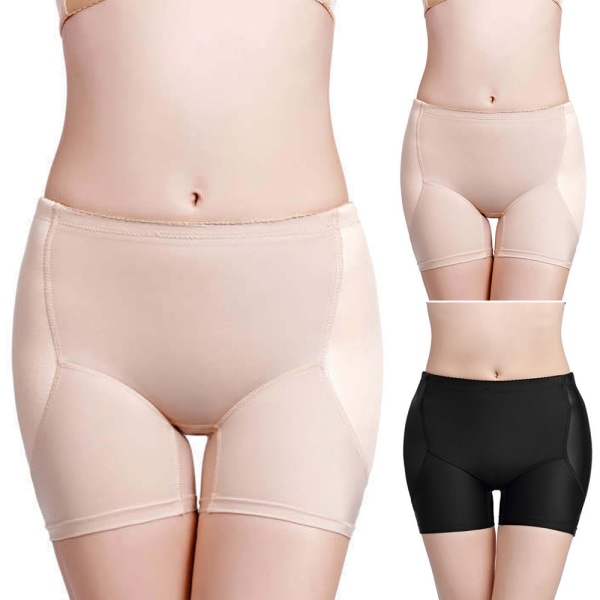 Vadderade sömlösa Shapewear Trosor Hip Enhancer Underkläder för kvinnor Skin L
