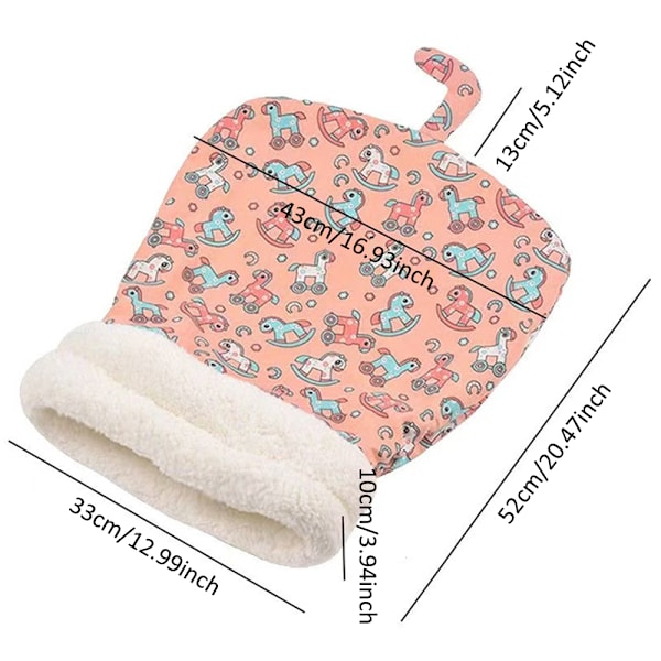 Sovsäck för inomhuskatter, Plysch Kattsäck, Fluffig Katttunnel Lugnande Sovsäckar Blue Rabbit