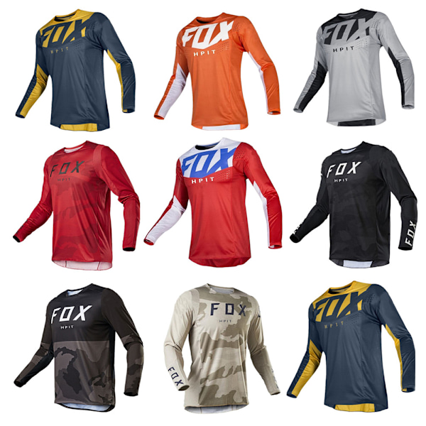 Herr MTB Motorcykel Sportkläder Cykeltröja Mountainbike T-shirt Långärmad MTB Tröja Racingkläder #4 2XL