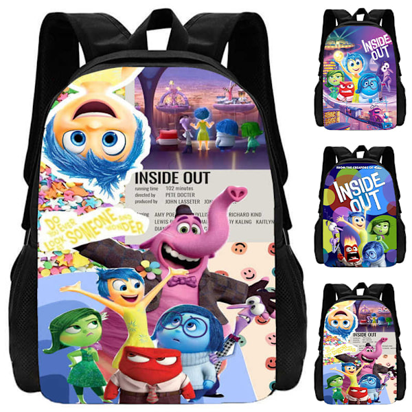 Inside Out 2 Reppu Lasten Juniorikoululaukku Matkaopiskelijan Olkalaukku C