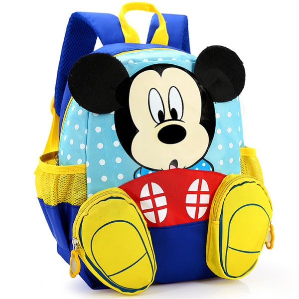 Barn Skolväska Cartoon Mickey Minnie Blixt Skolväska Blue