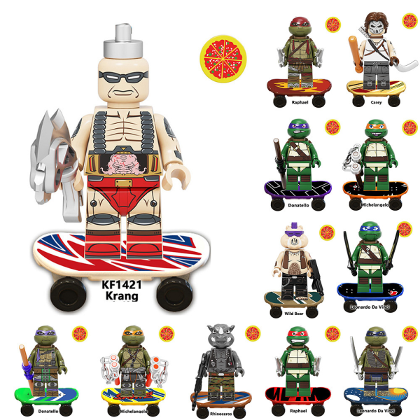 8 st Teenage Mutant Ninja Turtles Block Leksak Julgåva