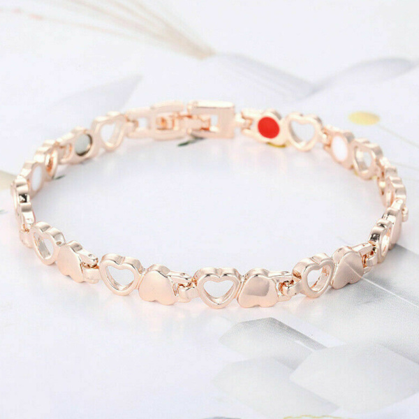 Magnetiskt hälsoarmband för kvinnor lindrar artritsmärta Rose Gold