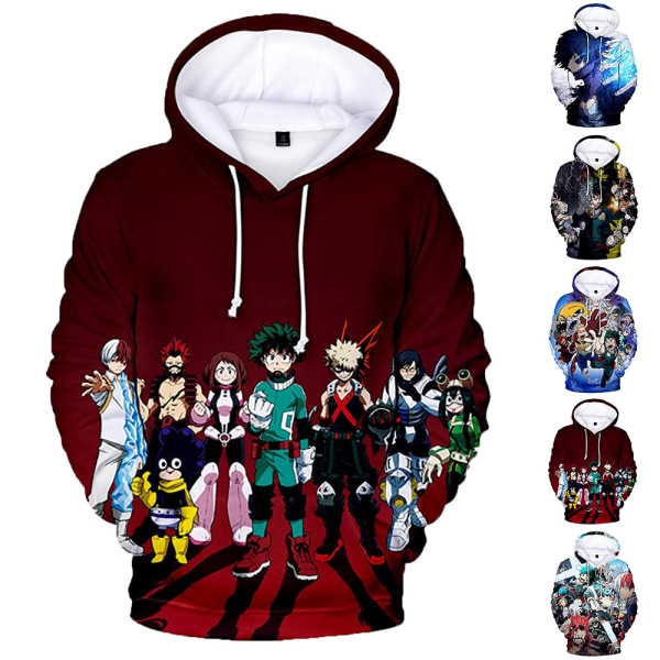 Vuxna My Hero Academia Herr Luvtröjor Casual 3d- printed Sweatshirt Toppar Huvtröjor B M