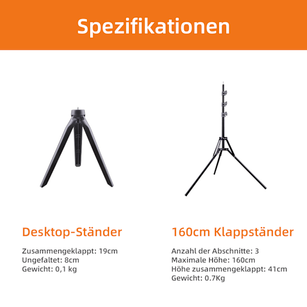 [3 dagars leverans] Lätt Bordsmodell 10 tums Ring Light med 2 Stativ - 18 RGB Färg Dimmbar Selfie Ring Light med Fjärrkontroll, Justerbar Höjd, för TK