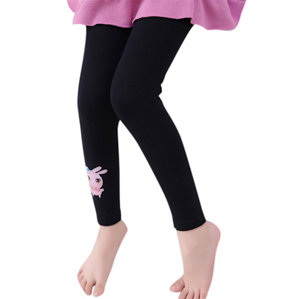 Cartoon Unicorn Tryckta Barn Flickor Skinny Leggings Byxor 2-12 År Black 120cm