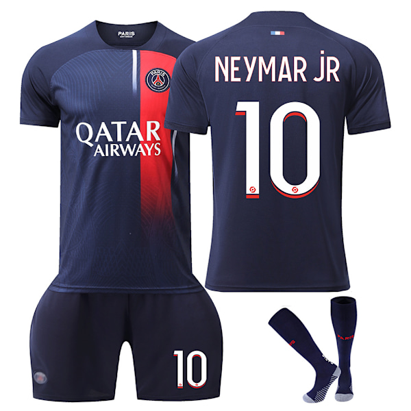 #10 Neymar jR Fotbollströja Barn Pojkar T-shirt Shorts Strumpor Jersey Sommar Träningsdräkt Set 22