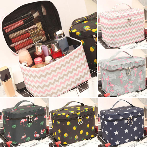 Dam trend 4 reseväska för kosmetika Flamingo black 22cm*16cm*16.5cm(L*H*W)