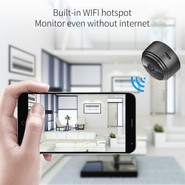 Wifi trådlös 1080p HD dold spionövervakningsövervakningskamera