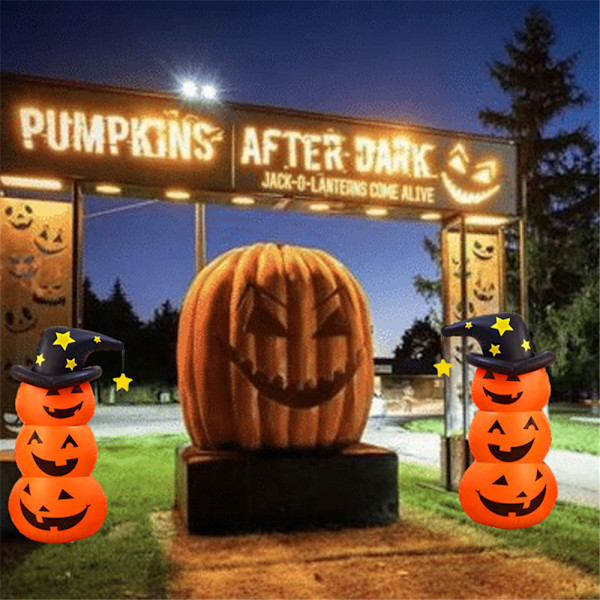 Sød Halloween Dekoration Oppustelig Græskar Spøgelse Display Indendørs Udendørs til Have, Græsplæne, Fest, Højtid Pumpkin