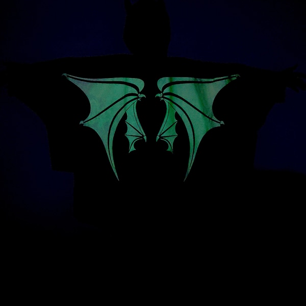 Spökkostym Barn Boo Bat Kostym Halloween Kostym Glow in Dark Huva Kappa Spooky Trick or Treating Cosplay 140cm