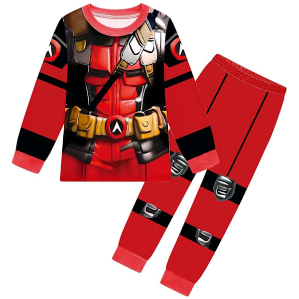 Flickor Pojkar Deadpool Wolverine Pyjamas Barn Nattkläder Loungewear Pyjamas Set Cosplay 150cm