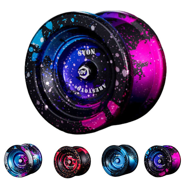 Metallspelversion YOYO-boll i aluminiumlegering Leksak för pojkar Black Pink Blue