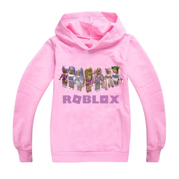 Barn Roblox Casual Hoodie Pullover Topp Jumper Sweatshirt Pink 160cm