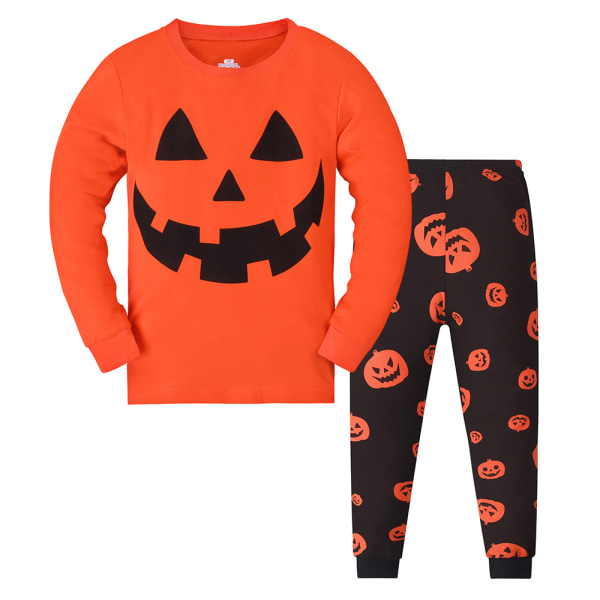 Halloween-kostym vår och höst barnpyjamas set orange-red 5Y