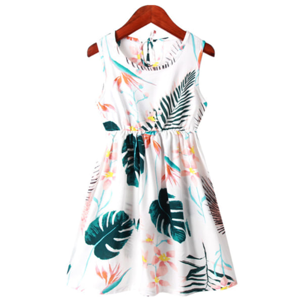 Kid Girls Blommig Tank Dress Sommar ärmlös solklänning #1 110