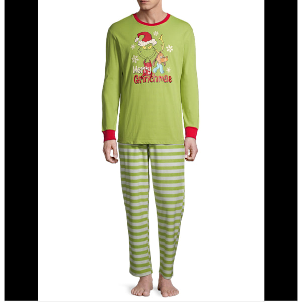 Familjematchande Julpyjamas Mamma Pappa Tonåringar Barn Nattkläder Pyjamas PJs Set Men M
