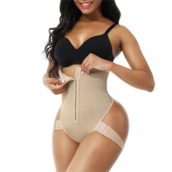 2-i-1 Dam Peach Butt Curvy Tummy Shaper Hög Midja Body Shaperwear Trosor Skin M